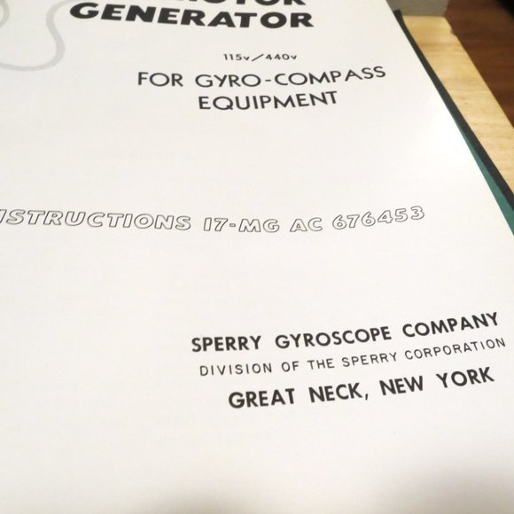 Vintage Naval Instruction Manual Sperry Gyro-Compass Mark XIV Mod II USA - Picture 8 of 12